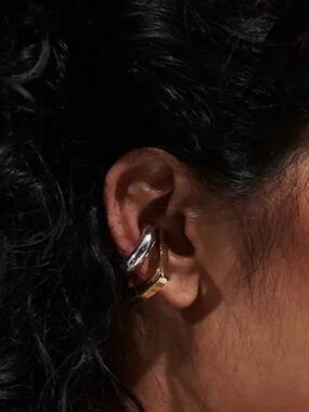 NEW Tina Mini Ear Cuff Earring 2 Two Tone Mixed Metals Demarson STYLE JL26